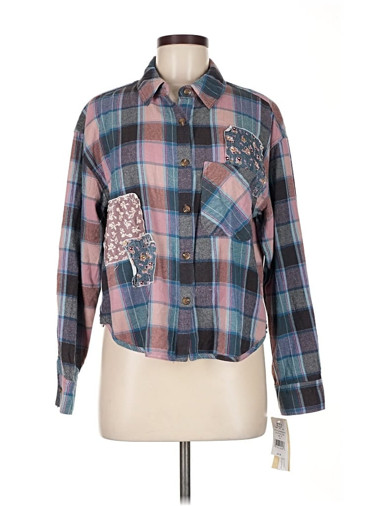 Pre-owned Rewind Long Sleeve Button Down Shirt In Blue