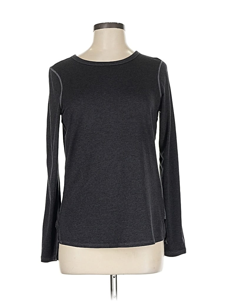 Pre-owned Zella Long Sleeve T-shirt In Gray
