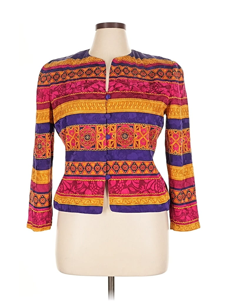 Pre-owned Adrianna Papell Jacket In Purple