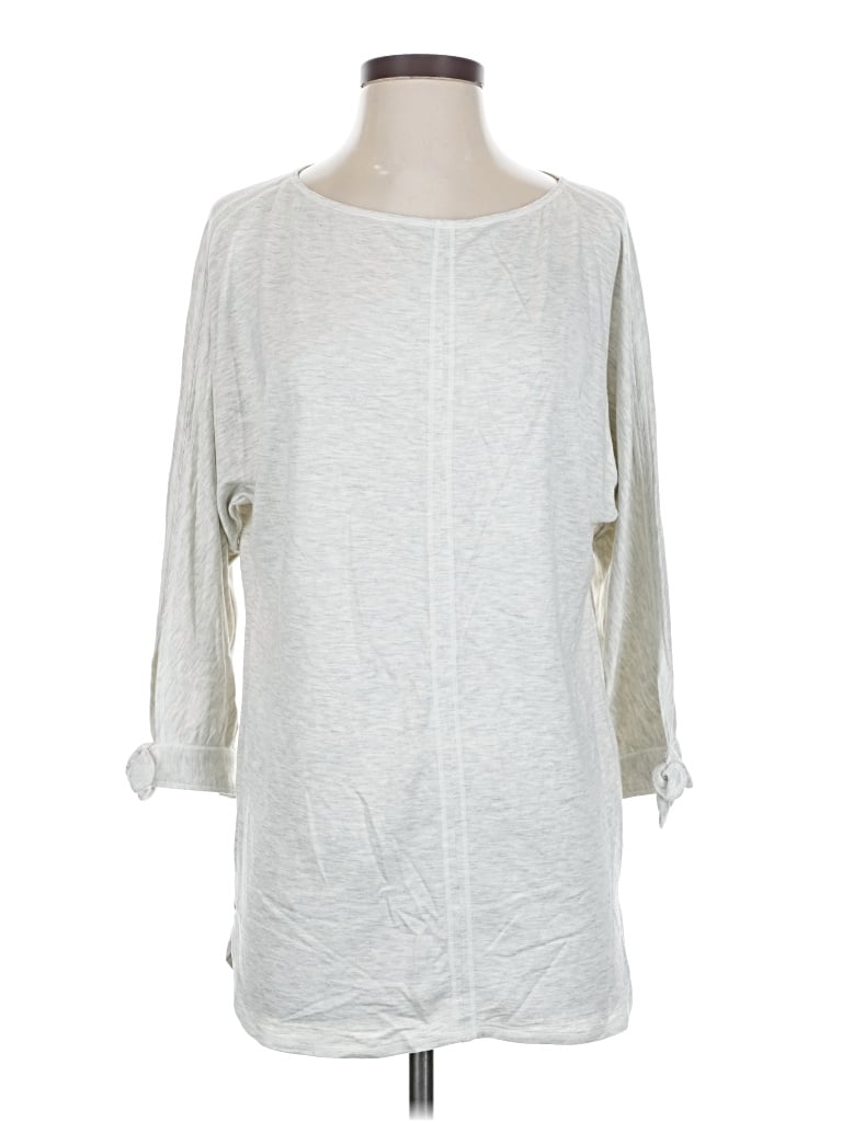 Max Studio 3/4 Sleeve T-shirt In Gray