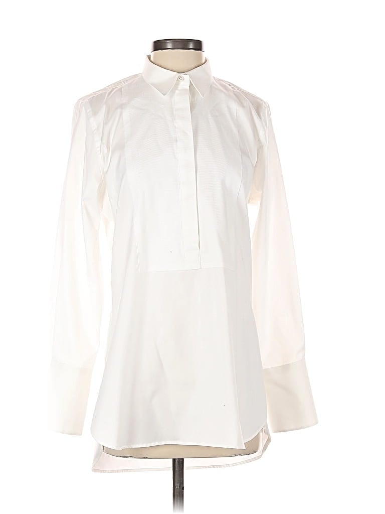 Pre-owned Assorted Brands Long Sleeve Blouse In White