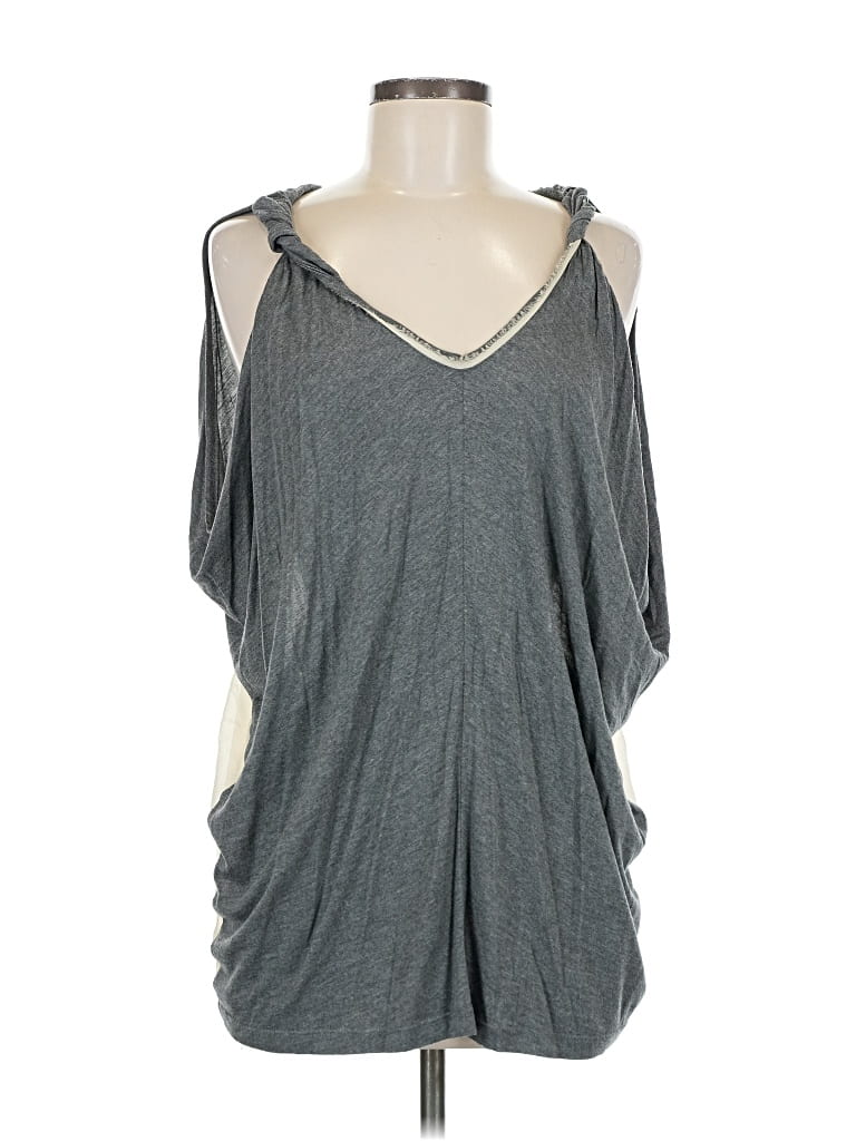 Pre-owned Haute Hippie Sleeveless T-shirt In Gray