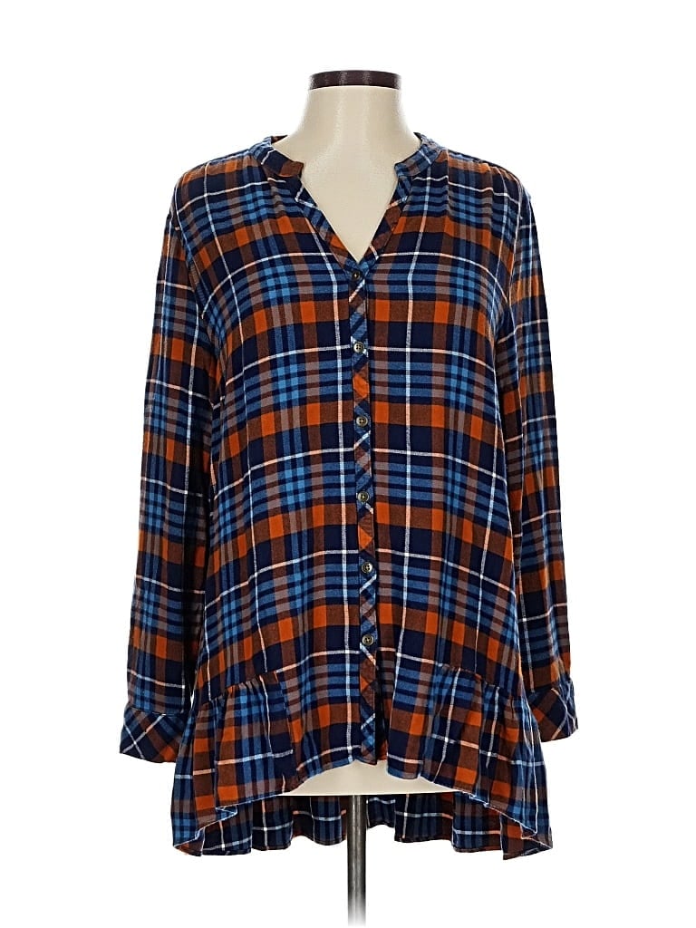 Pre-owned Matilda Jane Long Sleeve Blouse In Blue