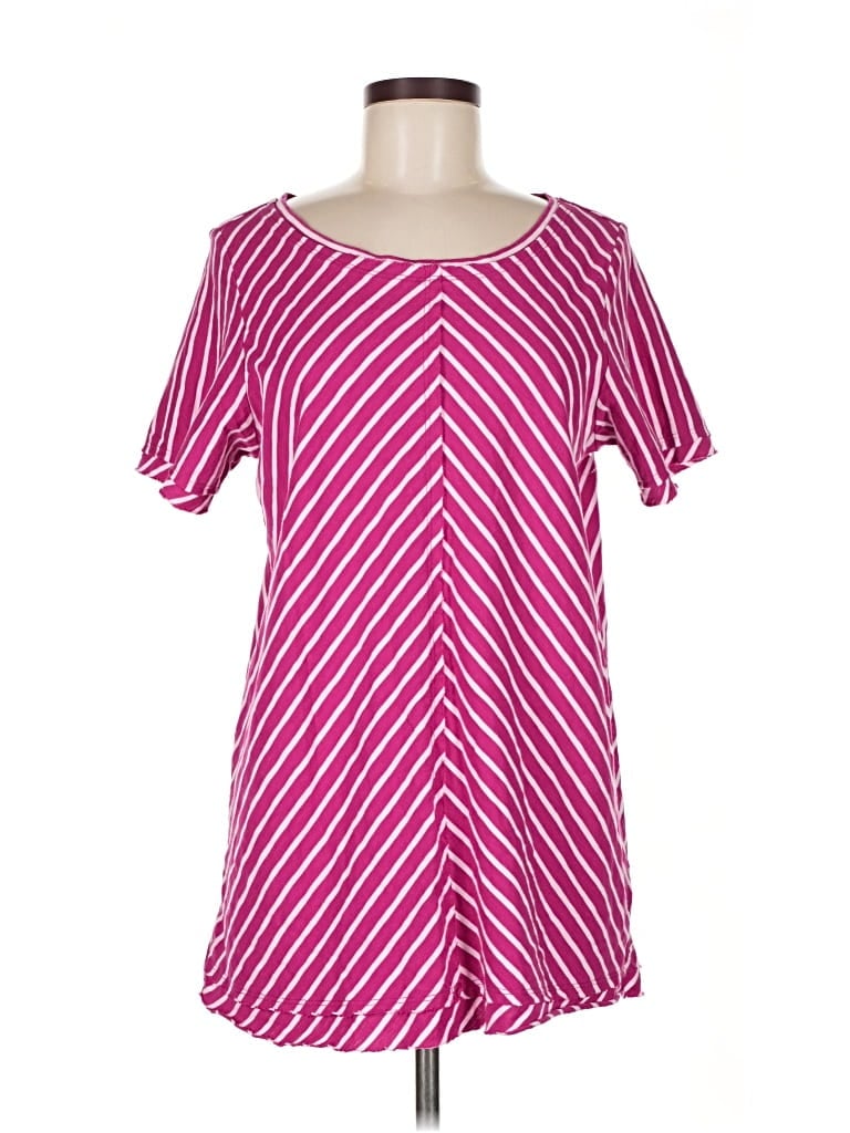 Pre-owned Soft Surroundings Short Sleeve Top Pink Scoop Neck Tops