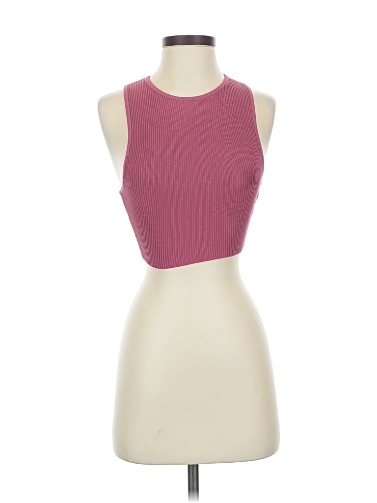 BABATON Pre-owned Tank Top Pink Halter Neckline Tops