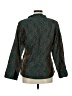 Anu by Natural 100% Silk Print Teal Silk Blazer Size M - photo 2