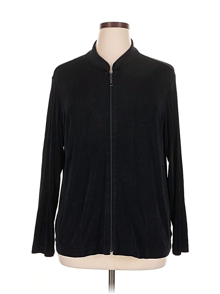 Pre-owned Travelers By Chico's Cardigan Sweater In Black