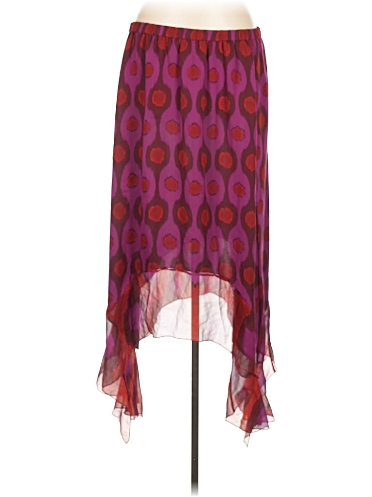 Pre-owned Diane Von Furstenberg Silk Skirt In Purple