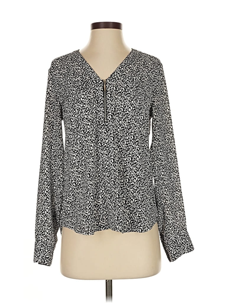 Pre-owned Express Long Sleeve Blouse In Gray