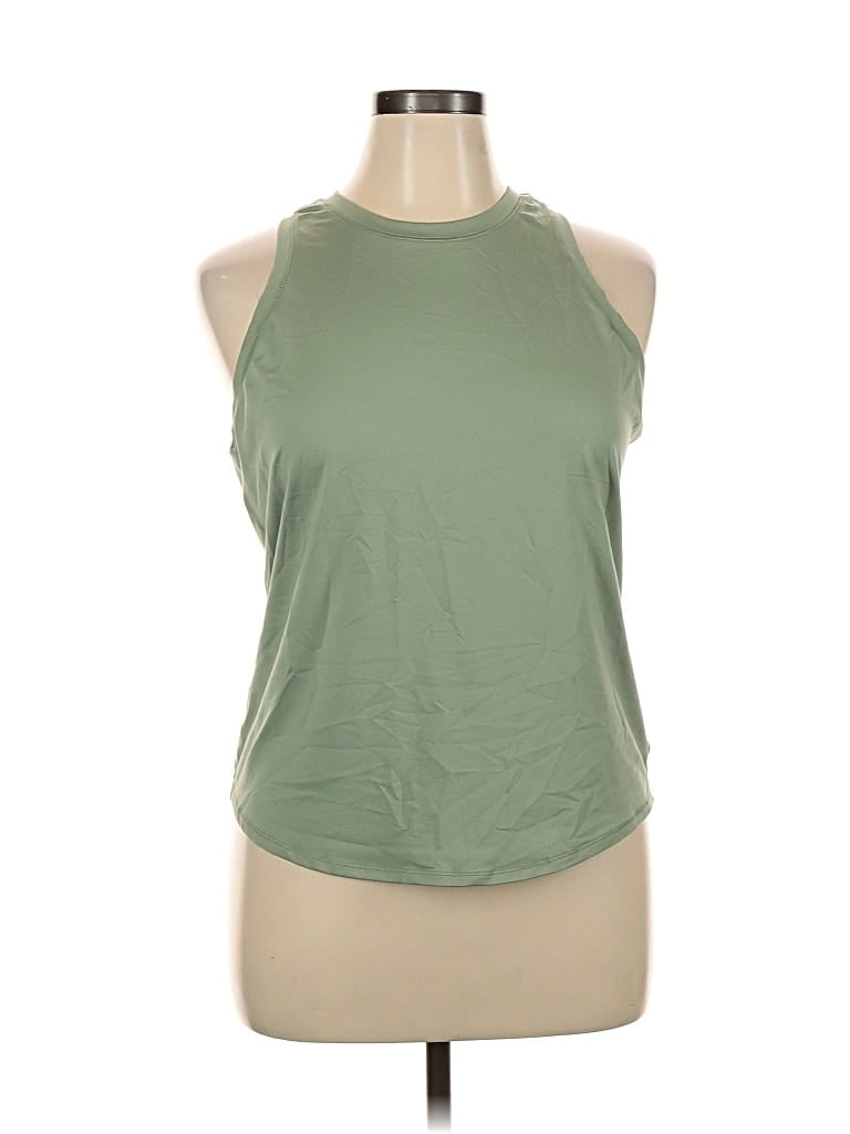 Pre-owned All In Motion Tank Top Green Halter Neckline Tops