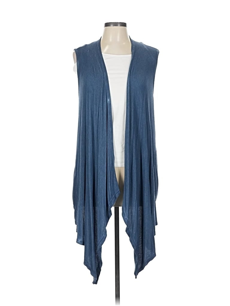 Pre-owned Cable & Gauge Cardigan Sweater In Blue