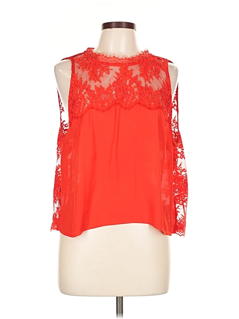 Pre-owned Free People Sleeveless Blouse In Red