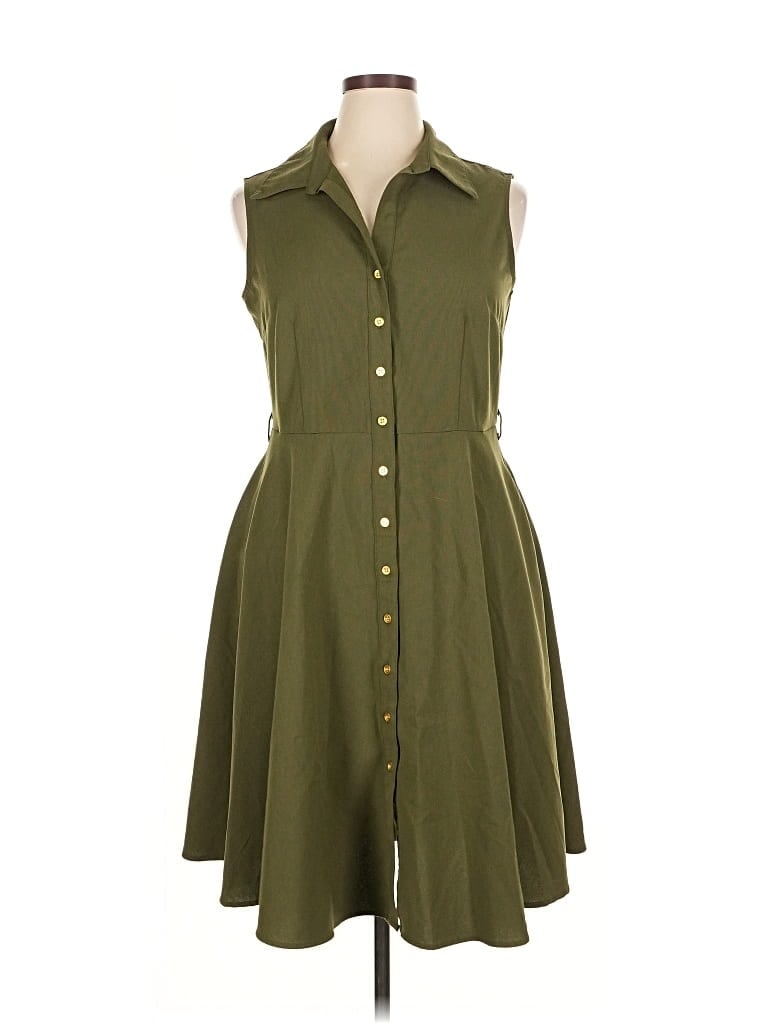 Pre-owned Sharagano Casual Dress In Green