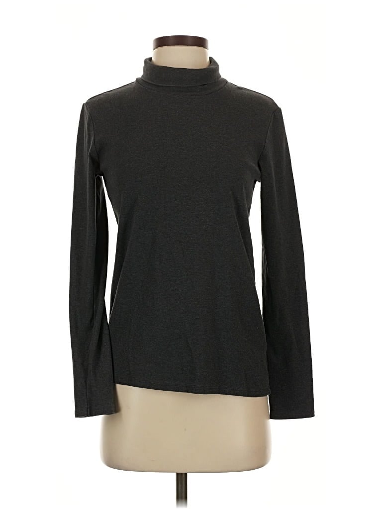 Pre-owned Uniqlo Long Sleeve Turtleneck In Gray