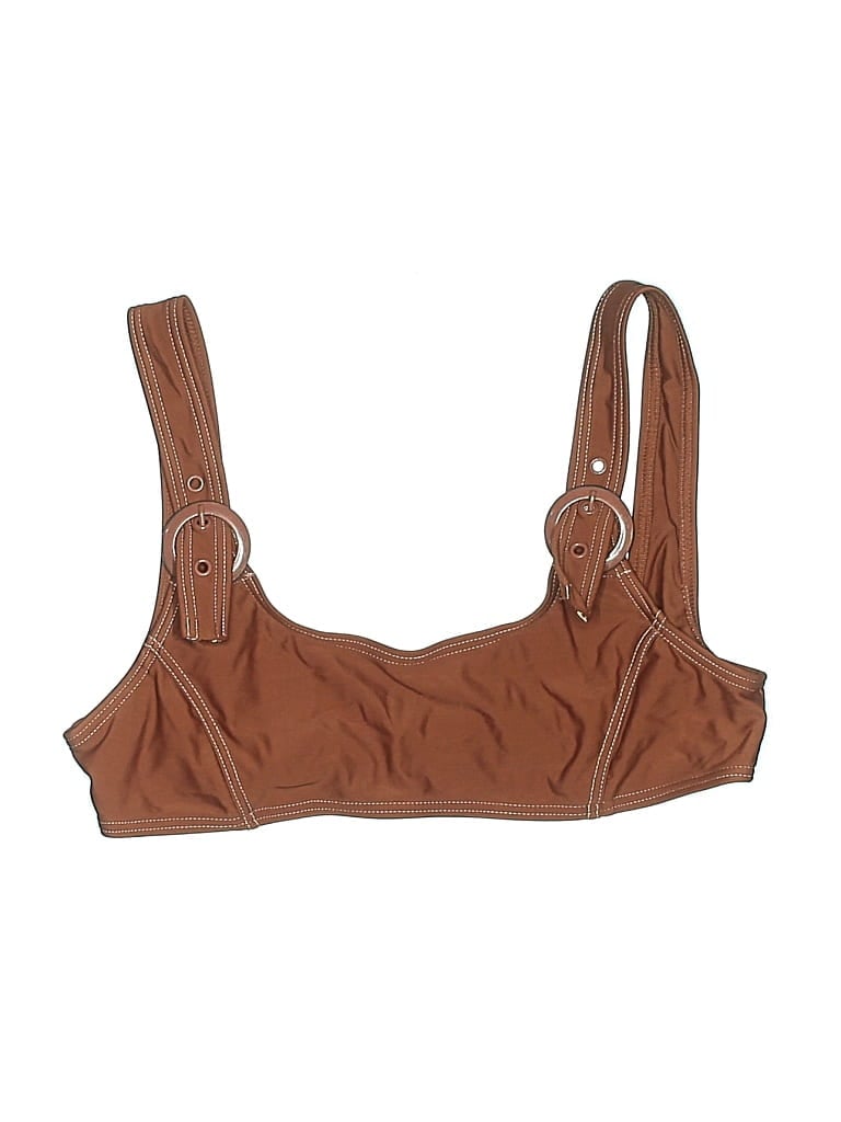 Pre-owned Ookioh Swimsuit Top Brown Swimwear