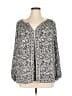 Max Studio 100% Polyester Silver Long Sleeve Blouse Size 1X - photo 1