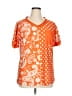 Aimée Orange Short Sleeve Blouse Size XL - photo 1