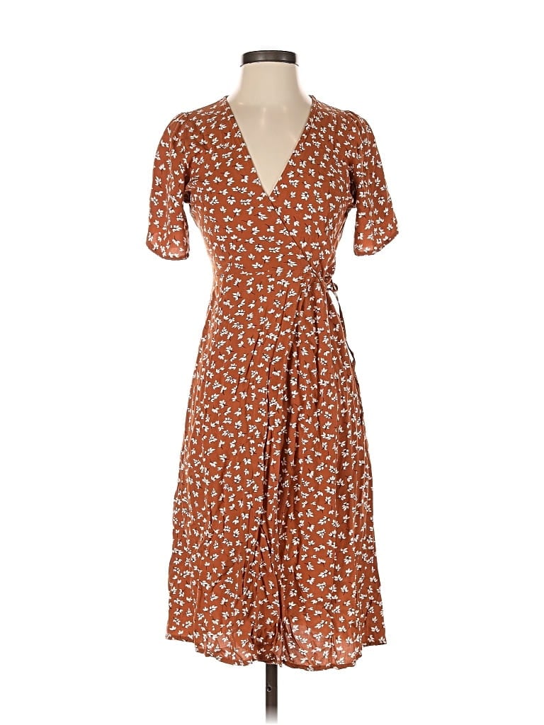 Pre-owned Dee Elly Casual Dress In Brown