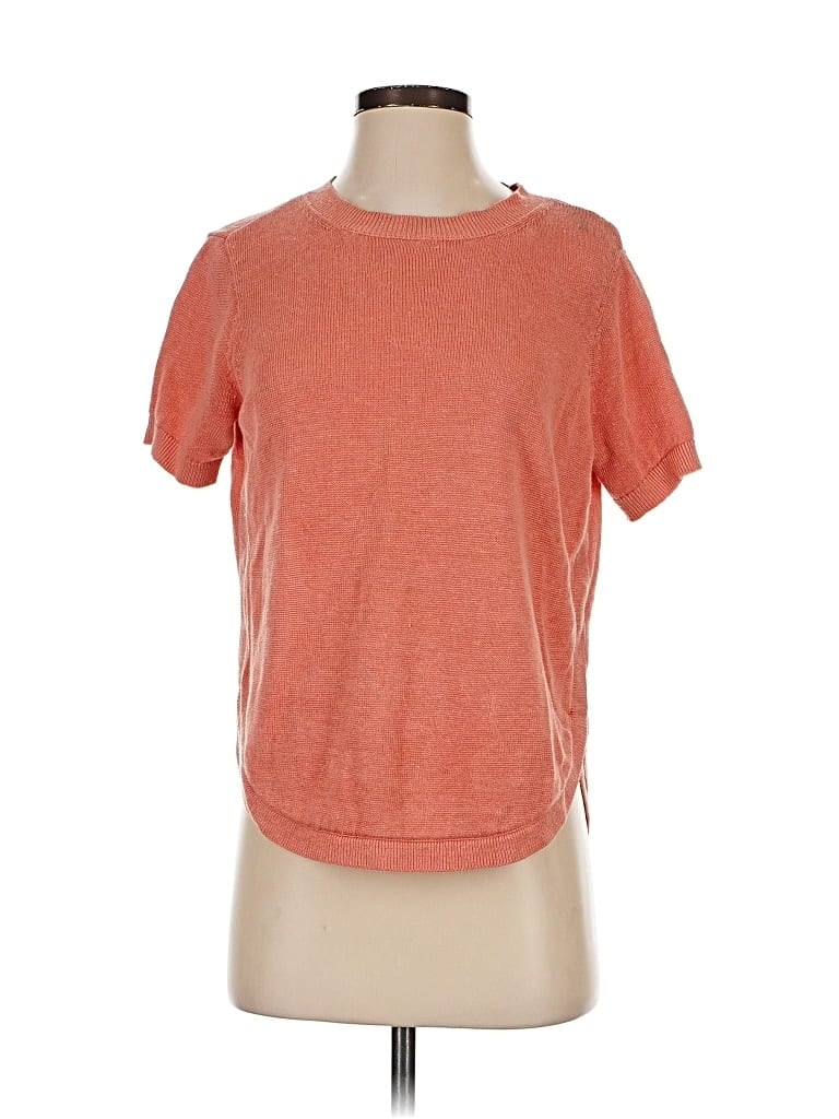 Pre-owned Garnet Hill Cardigan Sweater In Orange