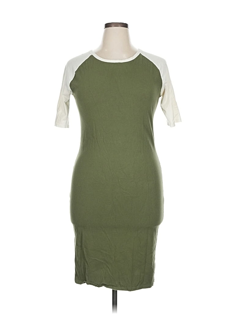 Pre-owned Lularoe Casual Dress In Green