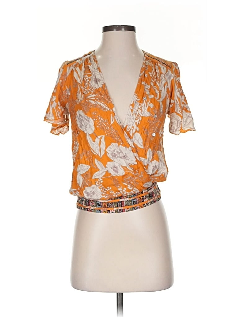 TINY Pre-owned Short Sleeve Blouse In Orange