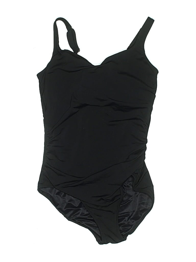 Pre-owned Lands' End One Piece Swimsuit In Black