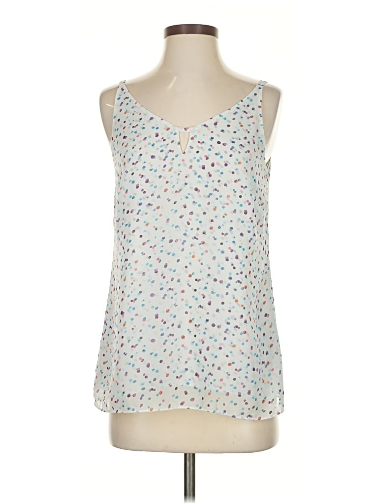 Pre-owned Cabi Sleeveless Blouse In White