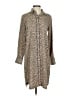 Ann Taylor 100% Polyester Animal Print Tan Casual Dress Size S - photo 1