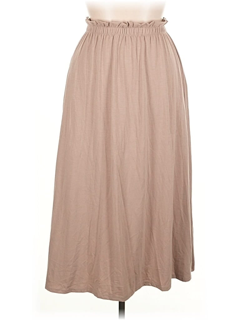 Pre-owned Zenana Casual Skirt In Brown