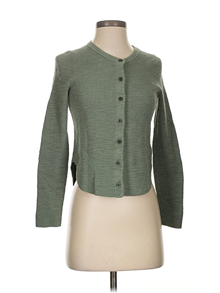 Pre-owned Madewell Cardigan Sweater In Green