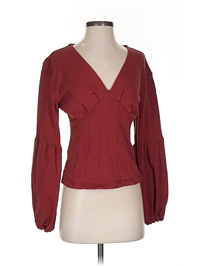 Pre-owned Maeve By Anthropologie Cardigan Sweater In Burgundy