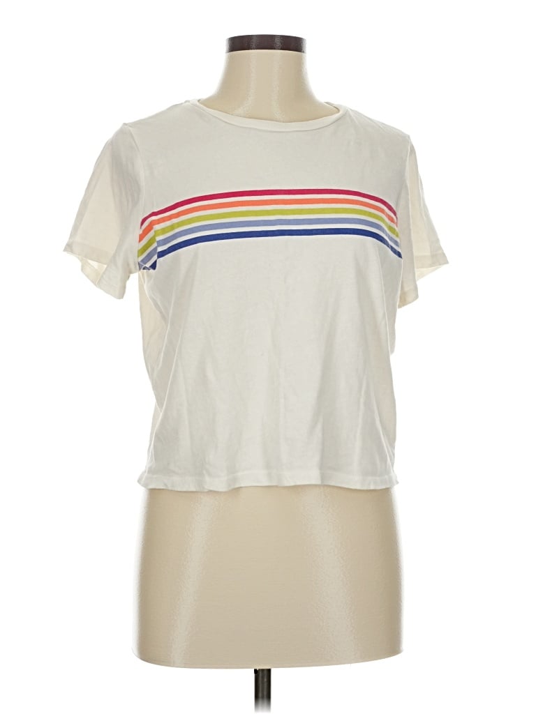 Pre-owned Marine Layer Short Sleeve T-shirt In White