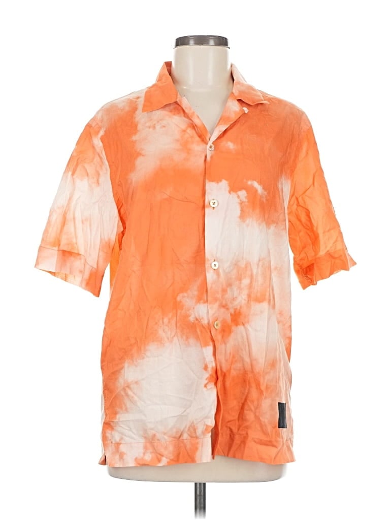Pre-owned Paul Smith Short Sleeve Button Down Shirt In Orange