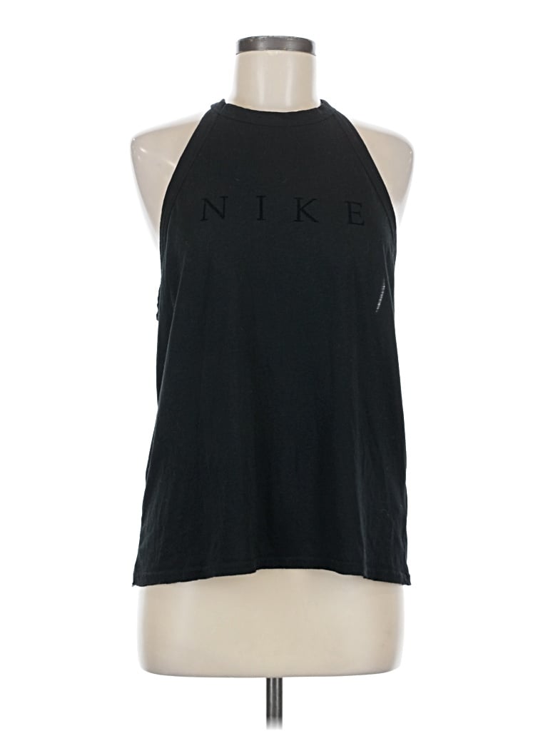 Pre-owned Nike Tank Top Black High Neck Tops