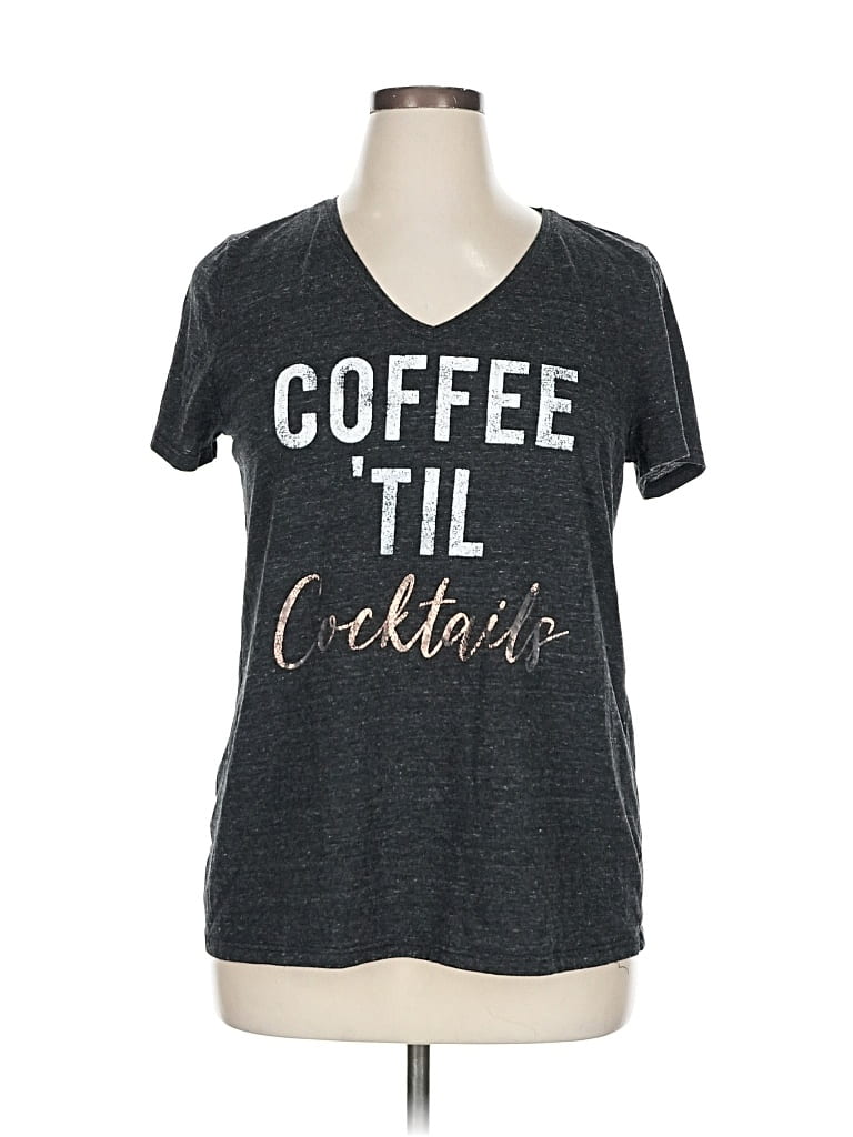 Pre-owned Lane Bryant Short Sleeve T-shirt In Gray