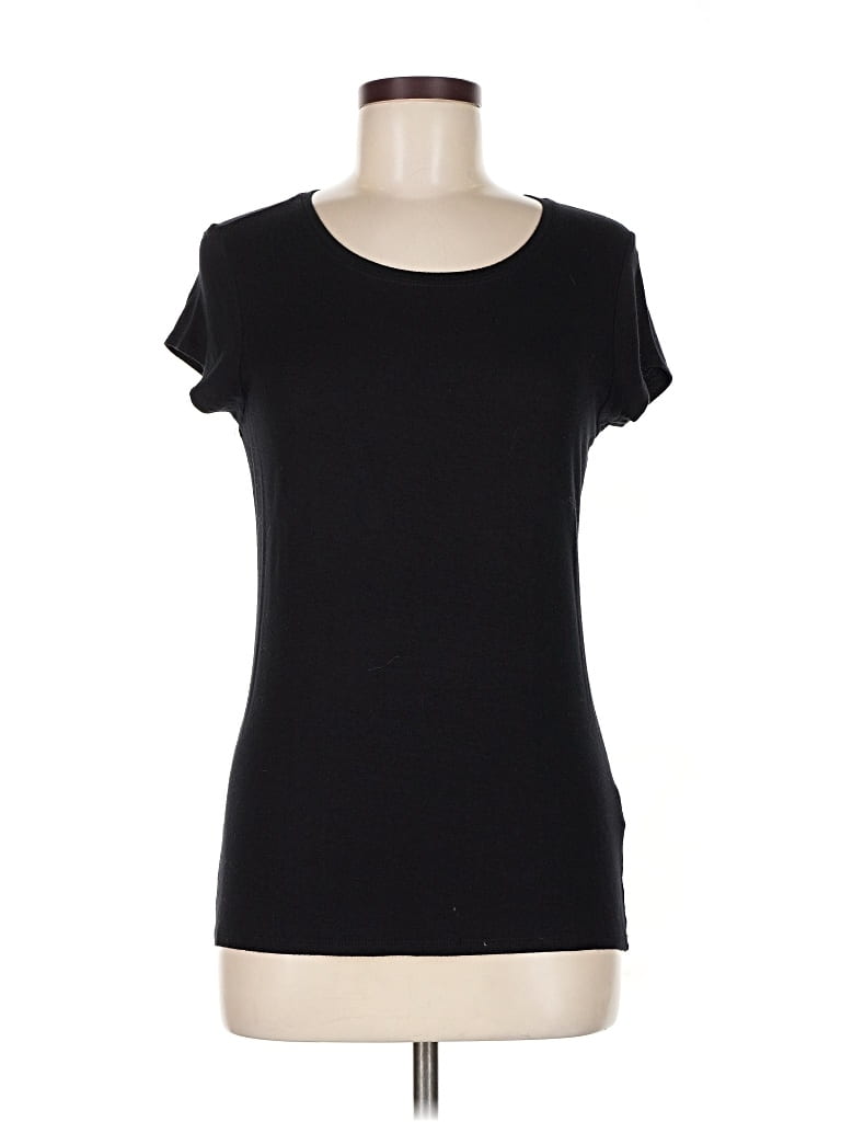 Pre-owned Tahari Short Sleeve T-shirt In Black