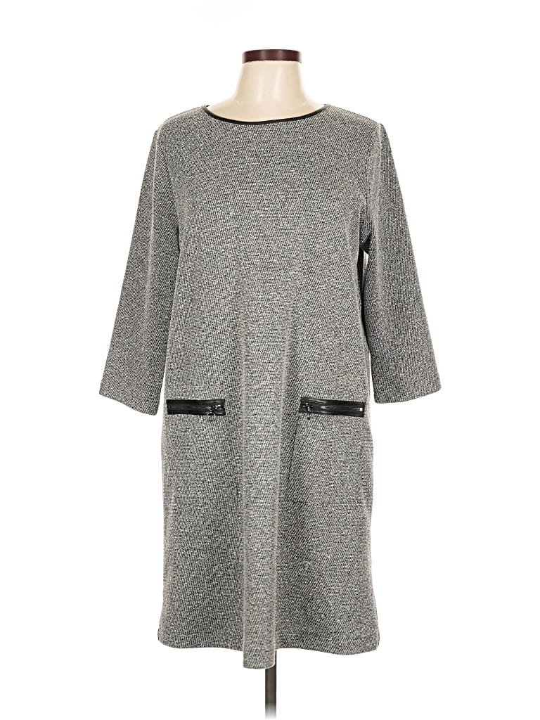 Pre-owned Ann Taylor Casual Dress In Gray