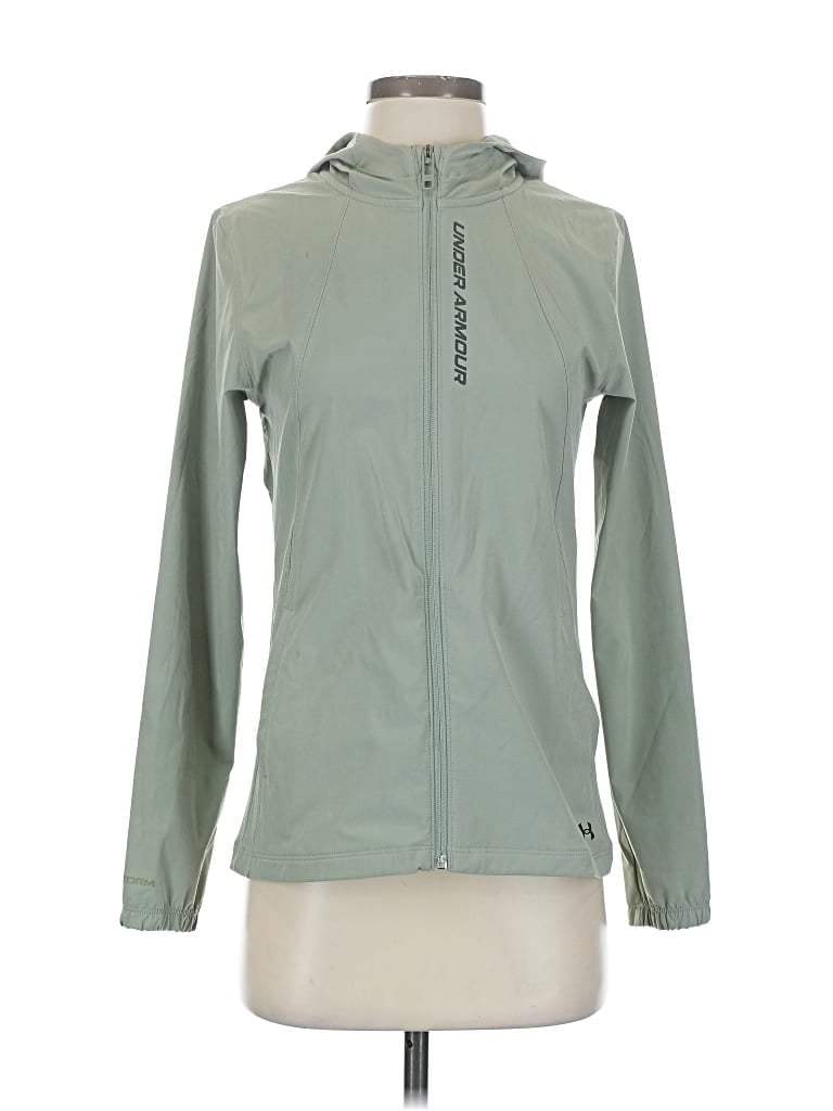 Pre-owned Under Armour Zip Up Hoodie In Green