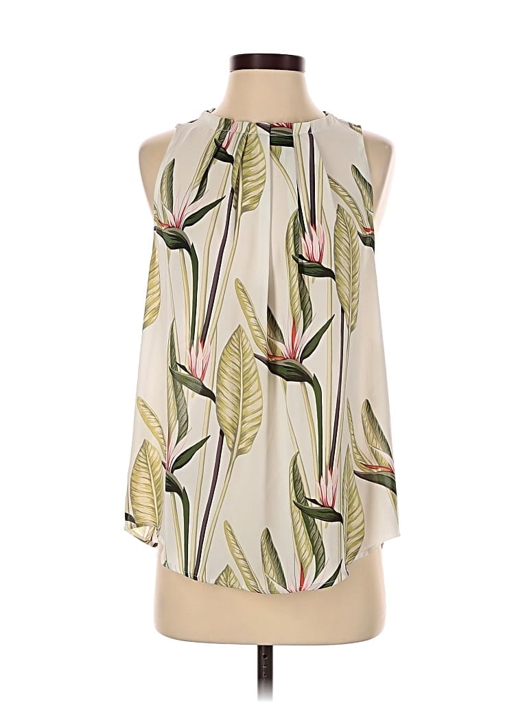 Pre-owned Ann Taylor Sleeveless Blouse In White