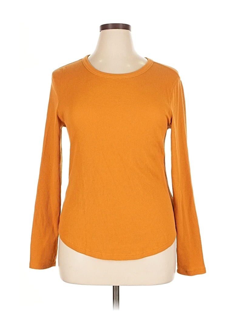 Pre-owned Gap Long Sleeve T-shirt In Orange