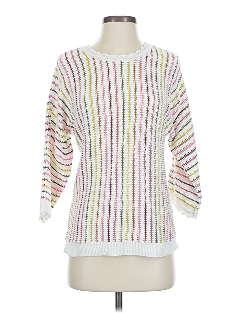 Pre-owned Boden Pullover Sweater In White