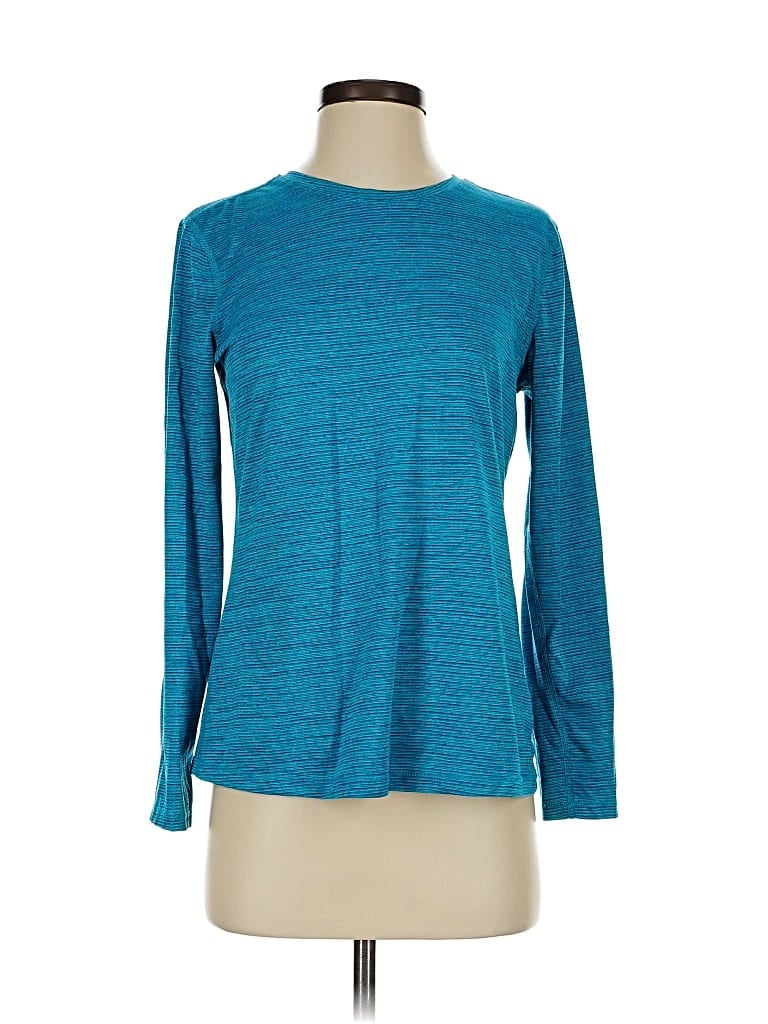 Pre-owned Athletic Works 3/4 Sleeve T-shirt In Blue