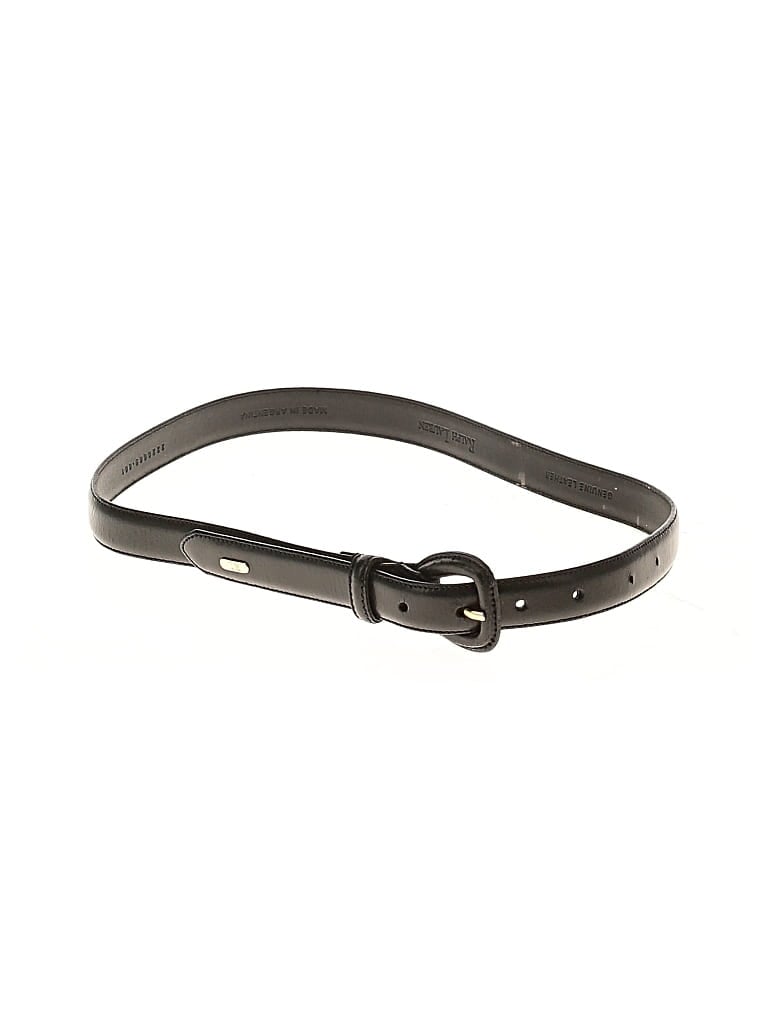Pre-owned Ralph Lauren Leather Belt In Black