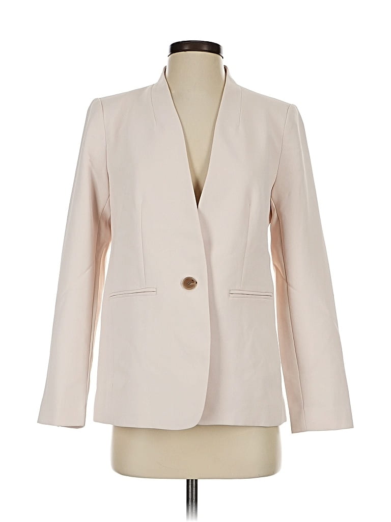 Pre-owned Ann Taylor Blazer Jacket In White