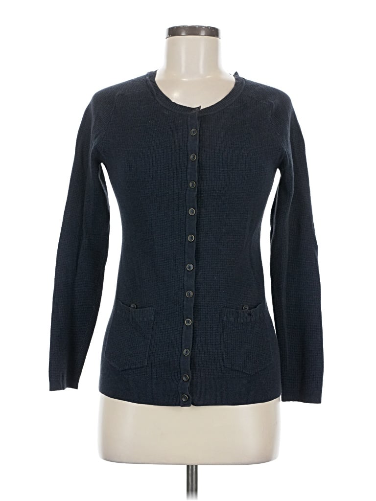 Pre-owned Moda International Cardigan Sweater In Blue