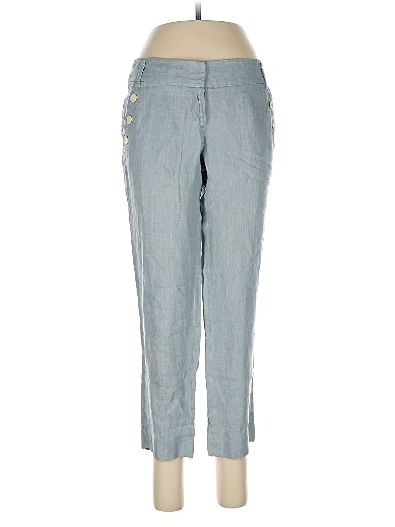 Pre-owned Ann Taylor Loft Linen Pants In Blue