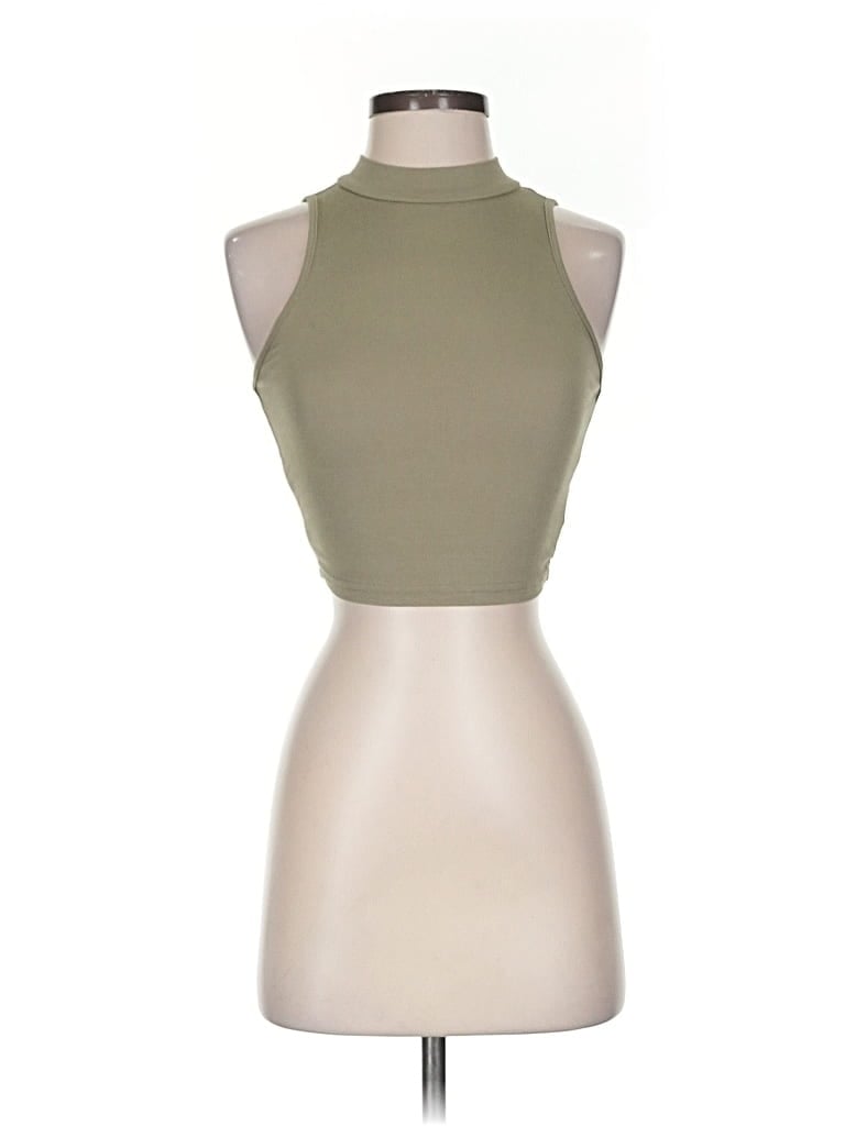 Pre-owned Shein Tank Top Green Halter Neckline Tops