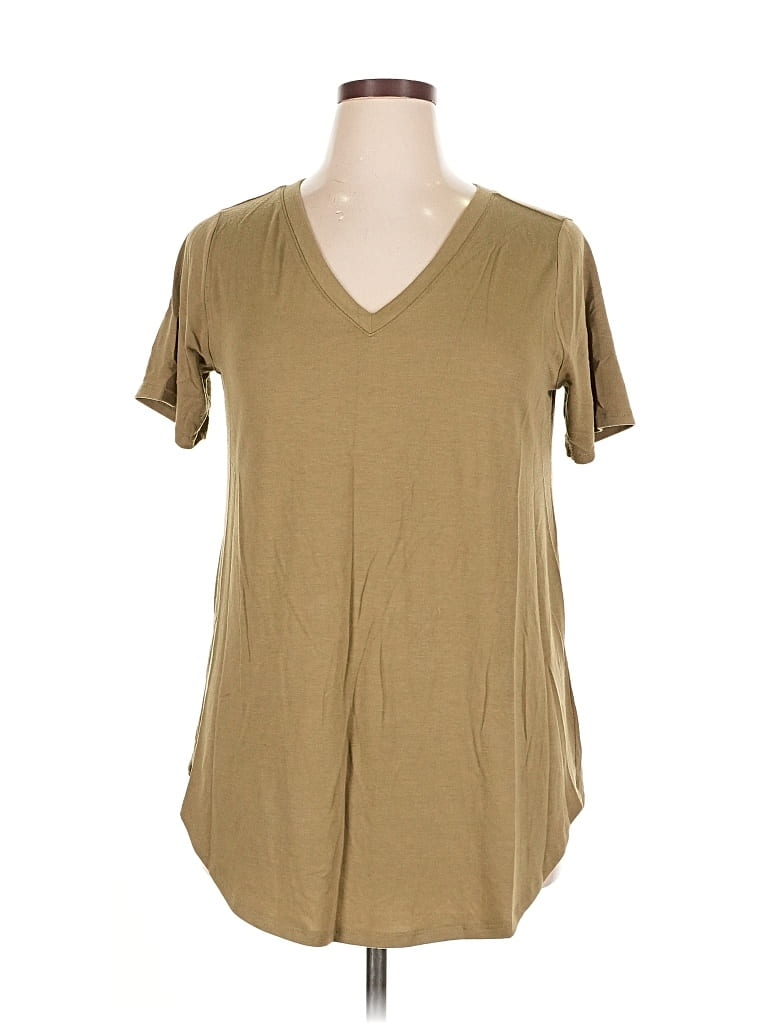 Pre-owned Zenana Short Sleeve T-shirt In Brown