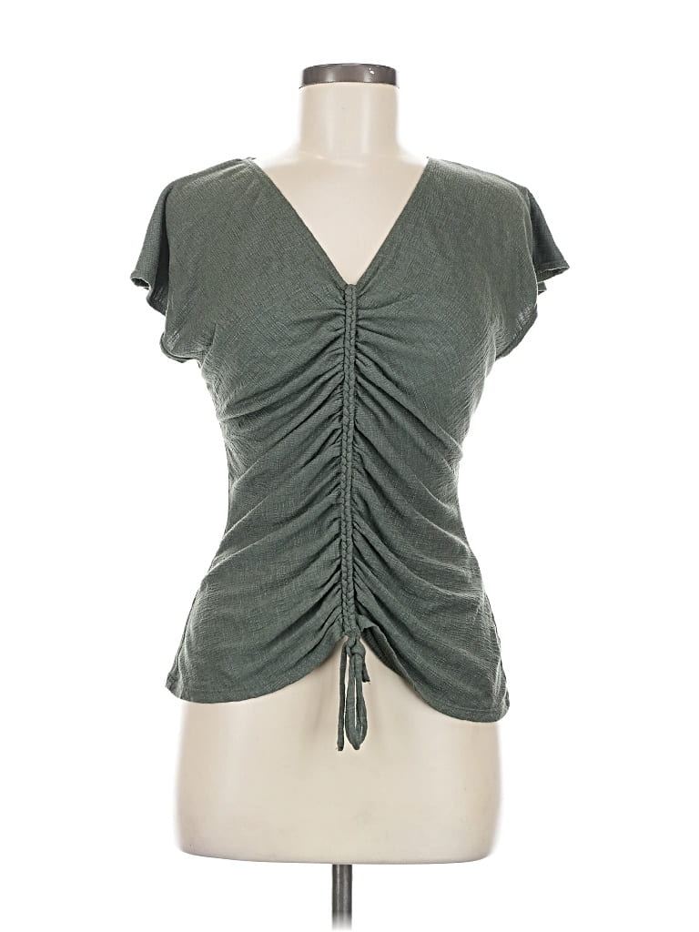 Pre-owned Max Studio Short Sleeve T-shirt In Green