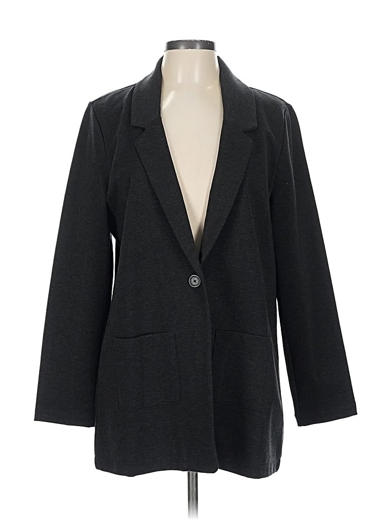 Pre-owned Garnet Hill Blazer Jacket In Gray